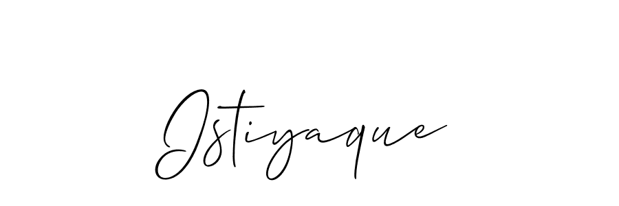 How to Draw Istiyaque signature style? Allison_Script is a latest design signature styles for name Istiyaque. Istiyaque signature style 2 images and pictures png