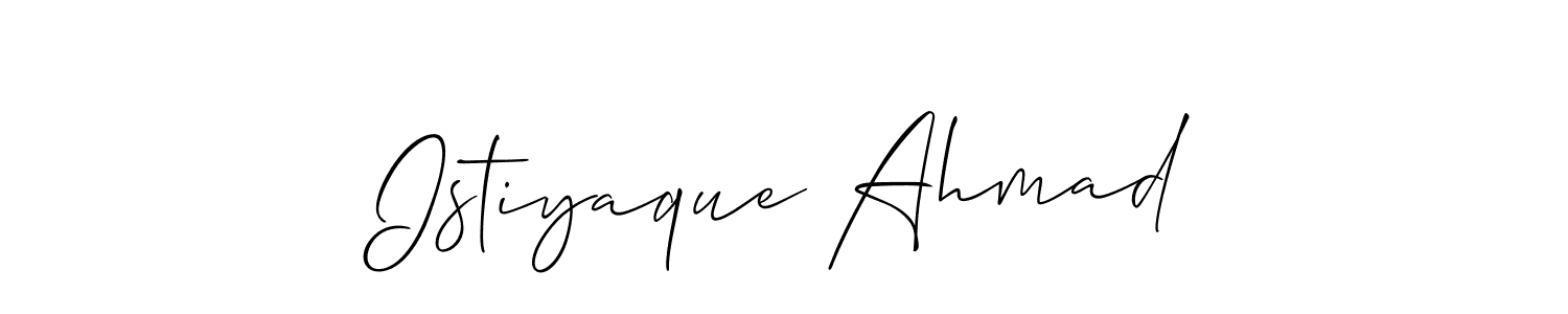 How to make Istiyaque Ahmad signature? Allison_Script is a professional autograph style. Create handwritten signature for Istiyaque Ahmad name. Istiyaque Ahmad signature style 2 images and pictures png
