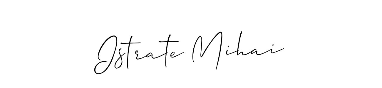 Also You can easily find your signature by using the search form. We will create Istrate Mihai name handwritten signature images for you free of cost using Allison_Script sign style. Istrate Mihai signature style 2 images and pictures png