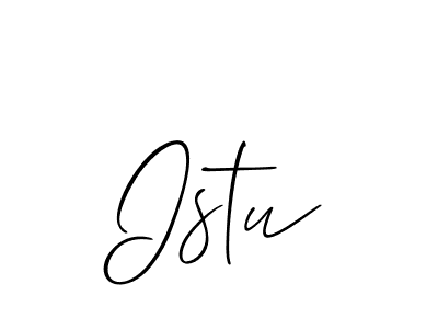 Allison_Script is a professional signature style that is perfect for those who want to add a touch of class to their signature. It is also a great choice for those who want to make their signature more unique. Get Istu name to fancy signature for free. Istu signature style 2 images and pictures png