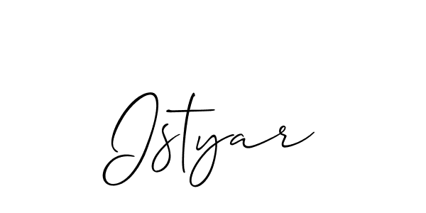 How to make Istyar signature? Allison_Script is a professional autograph style. Create handwritten signature for Istyar name. Istyar signature style 2 images and pictures png