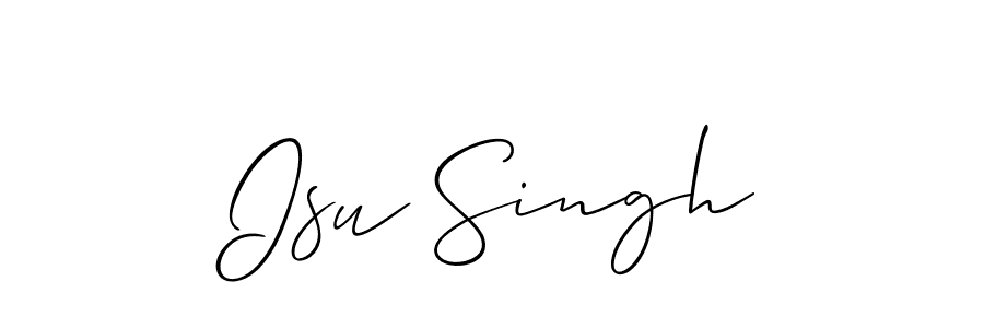 How to make Isu Singh name signature. Use Allison_Script style for creating short signs online. This is the latest handwritten sign. Isu Singh signature style 2 images and pictures png