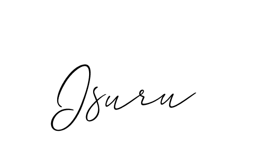 Use a signature maker to create a handwritten signature online. With this signature software, you can design (Allison_Script) your own signature for name Isuru. Isuru signature style 2 images and pictures png