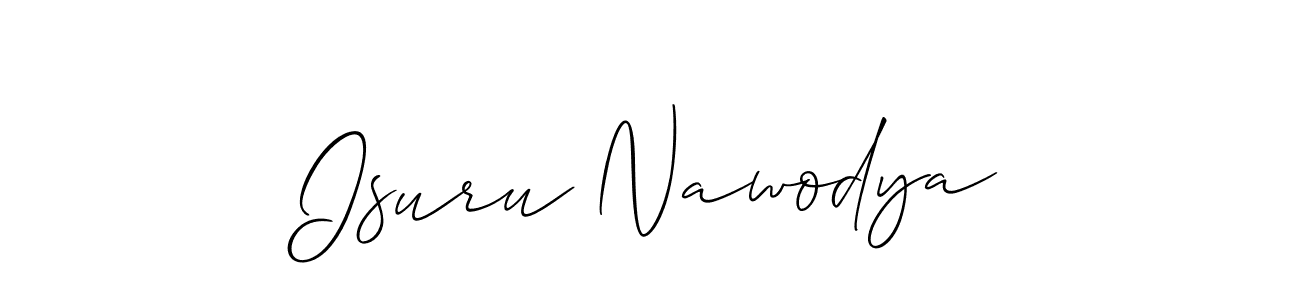 Isuru Nawodya stylish signature style. Best Handwritten Sign (Allison_Script) for my name. Handwritten Signature Collection Ideas for my name Isuru Nawodya. Isuru Nawodya signature style 2 images and pictures png