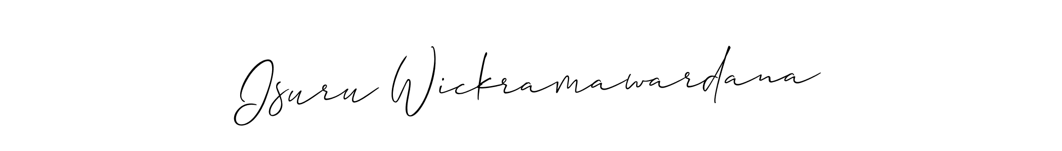 How to make Isuru Wickramawardana signature? Allison_Script is a professional autograph style. Create handwritten signature for Isuru Wickramawardana name. Isuru Wickramawardana signature style 2 images and pictures png