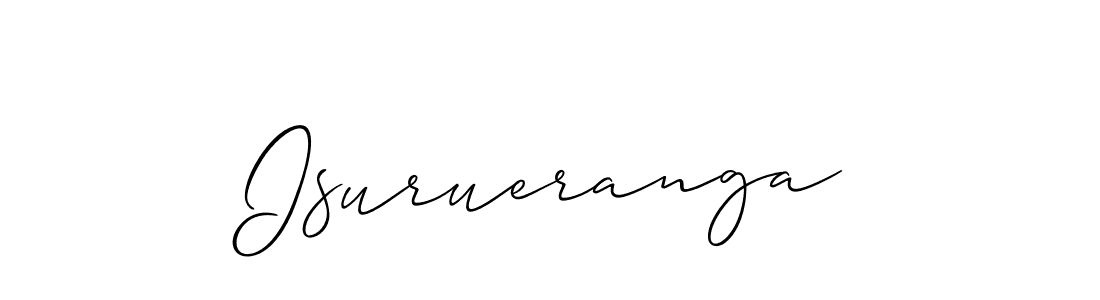 Allison_Script is a professional signature style that is perfect for those who want to add a touch of class to their signature. It is also a great choice for those who want to make their signature more unique. Get Isurueranga name to fancy signature for free. Isurueranga signature style 2 images and pictures png