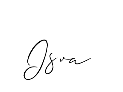 Best and Professional Signature Style for Isva. Allison_Script Best Signature Style Collection. Isva signature style 2 images and pictures png