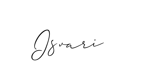 Create a beautiful signature design for name Isvari. With this signature (Allison_Script) fonts, you can make a handwritten signature for free. Isvari signature style 2 images and pictures png