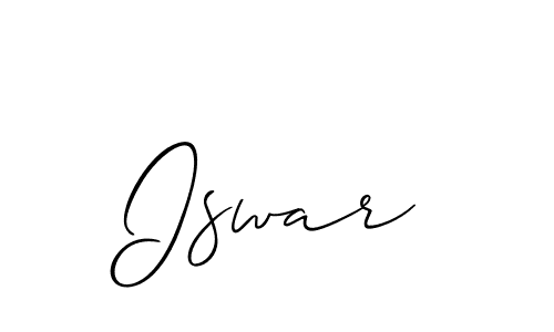 Iswar stylish signature style. Best Handwritten Sign (Allison_Script) for my name. Handwritten Signature Collection Ideas for my name Iswar. Iswar signature style 2 images and pictures png