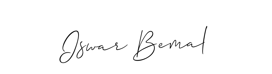 Similarly Allison_Script is the best handwritten signature design. Signature creator online .You can use it as an online autograph creator for name Iswar Bemal. Iswar Bemal signature style 2 images and pictures png