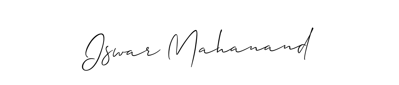 Iswar Mahanand stylish signature style. Best Handwritten Sign (Allison_Script) for my name. Handwritten Signature Collection Ideas for my name Iswar Mahanand. Iswar Mahanand signature style 2 images and pictures png