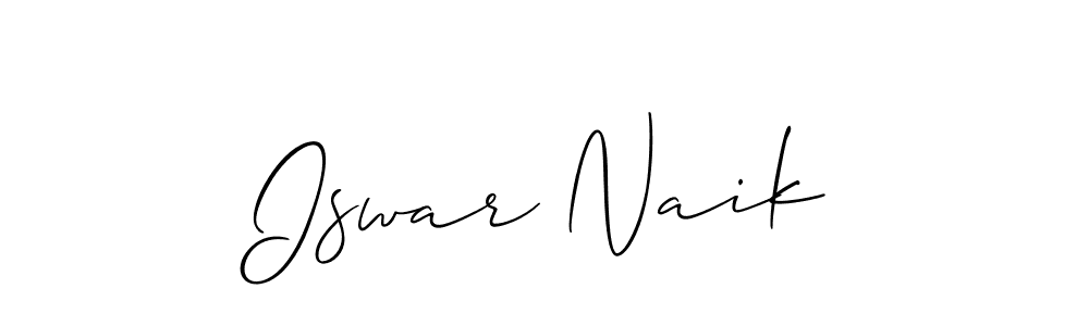 The best way (Allison_Script) to make a short signature is to pick only two or three words in your name. The name Iswar Naik include a total of six letters. For converting this name. Iswar Naik signature style 2 images and pictures png