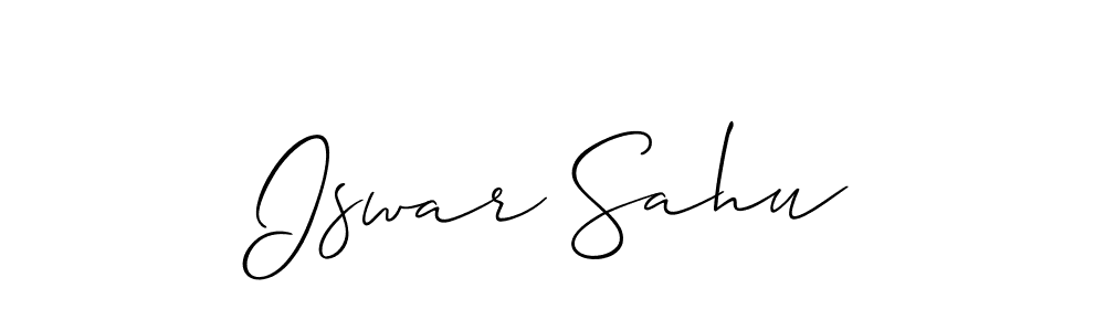 Create a beautiful signature design for name Iswar Sahu. With this signature (Allison_Script) fonts, you can make a handwritten signature for free. Iswar Sahu signature style 2 images and pictures png