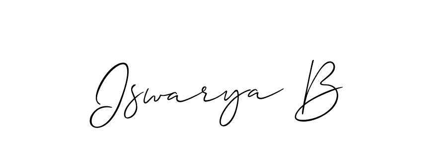 You can use this online signature creator to create a handwritten signature for the name Iswarya B. This is the best online autograph maker. Iswarya B signature style 2 images and pictures png