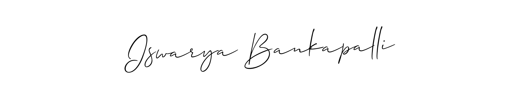 Best and Professional Signature Style for Iswarya Bankapalli. Allison_Script Best Signature Style Collection. Iswarya Bankapalli signature style 2 images and pictures png
