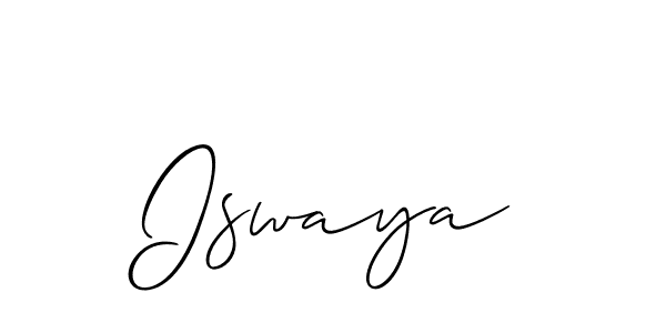Make a beautiful signature design for name Iswaya. With this signature (Allison_Script) style, you can create a handwritten signature for free. Iswaya signature style 2 images and pictures png