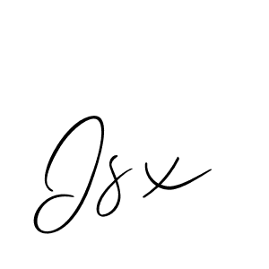 Make a beautiful signature design for name Isx. With this signature (Allison_Script) style, you can create a handwritten signature for free. Isx signature style 2 images and pictures png