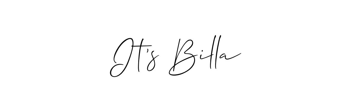 How to Draw It’s Billa signature style? Allison_Script is a latest design signature styles for name It’s Billa. It’s Billa signature style 2 images and pictures png