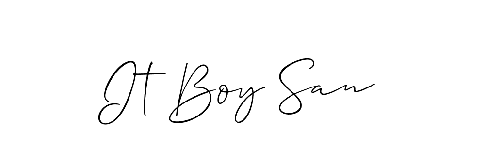 Once you've used our free online signature maker to create your best signature Allison_Script style, it's time to enjoy all of the benefits that It Boy San name signing documents. It Boy San signature style 2 images and pictures png