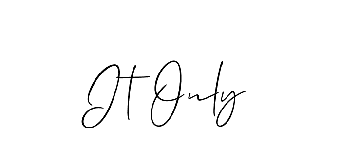 The best way (Allison_Script) to make a short signature is to pick only two or three words in your name. The name It Only include a total of six letters. For converting this name. It Only signature style 2 images and pictures png