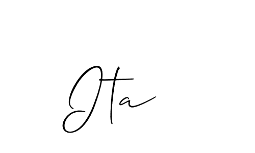 How to Draw Ita   signature style? Allison_Script is a latest design signature styles for name Ita  . Ita   signature style 2 images and pictures png