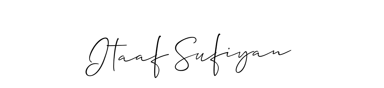 Similarly Allison_Script is the best handwritten signature design. Signature creator online .You can use it as an online autograph creator for name Itaaf Sufiyan. Itaaf Sufiyan signature style 2 images and pictures png