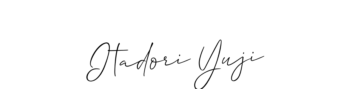 Make a beautiful signature design for name Itadori Yuji. With this signature (Allison_Script) style, you can create a handwritten signature for free. Itadori Yuji signature style 2 images and pictures png