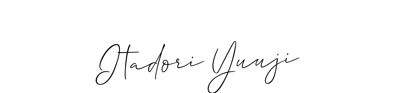 How to make Itadori Yuuji name signature. Use Allison_Script style for creating short signs online. This is the latest handwritten sign. Itadori Yuuji signature style 2 images and pictures png
