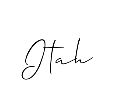 Itah stylish signature style. Best Handwritten Sign (Allison_Script) for my name. Handwritten Signature Collection Ideas for my name Itah. Itah signature style 2 images and pictures png