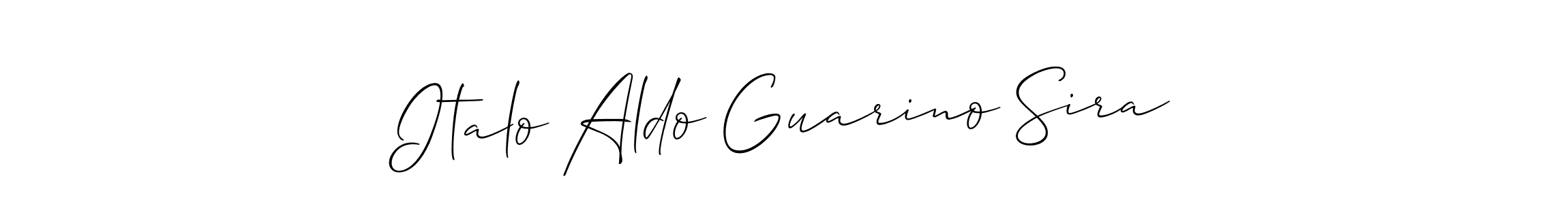 Once you've used our free online signature maker to create your best signature Allison_Script style, it's time to enjoy all of the benefits that Italo Aldo Guarino Sira name signing documents. Italo Aldo Guarino Sira signature style 2 images and pictures png