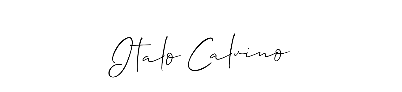 Best and Professional Signature Style for Italo Calvino. Allison_Script Best Signature Style Collection. Italo Calvino signature style 2 images and pictures png