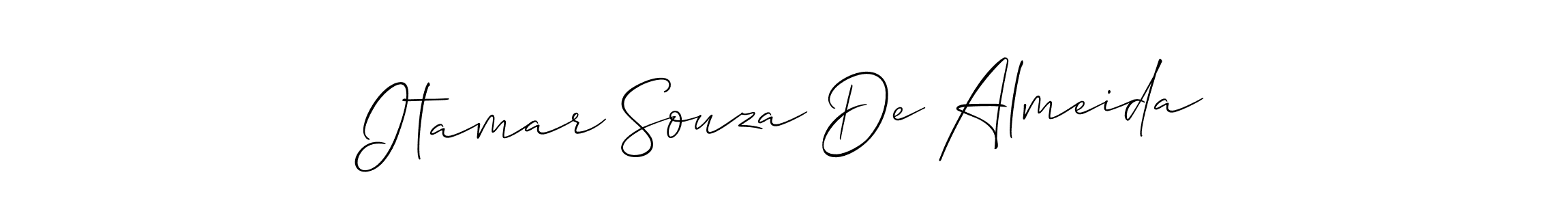 How to make Itamar Souza De Almeida name signature. Use Allison_Script style for creating short signs online. This is the latest handwritten sign. Itamar Souza De Almeida signature style 2 images and pictures png