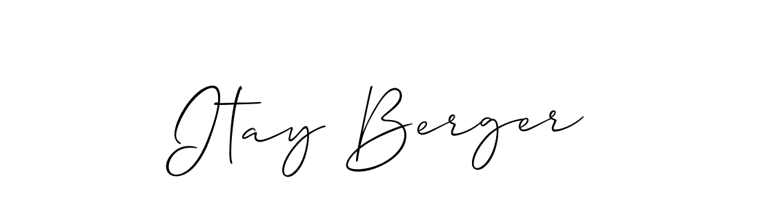 The best way (Allison_Script) to make a short signature is to pick only two or three words in your name. The name Itay Berger include a total of six letters. For converting this name. Itay Berger signature style 2 images and pictures png