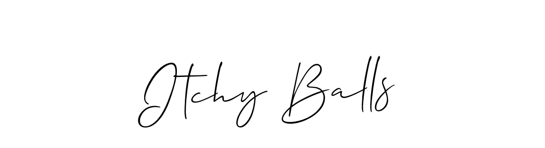 Similarly Allison_Script is the best handwritten signature design. Signature creator online .You can use it as an online autograph creator for name Itchy Balls. Itchy Balls signature style 2 images and pictures png