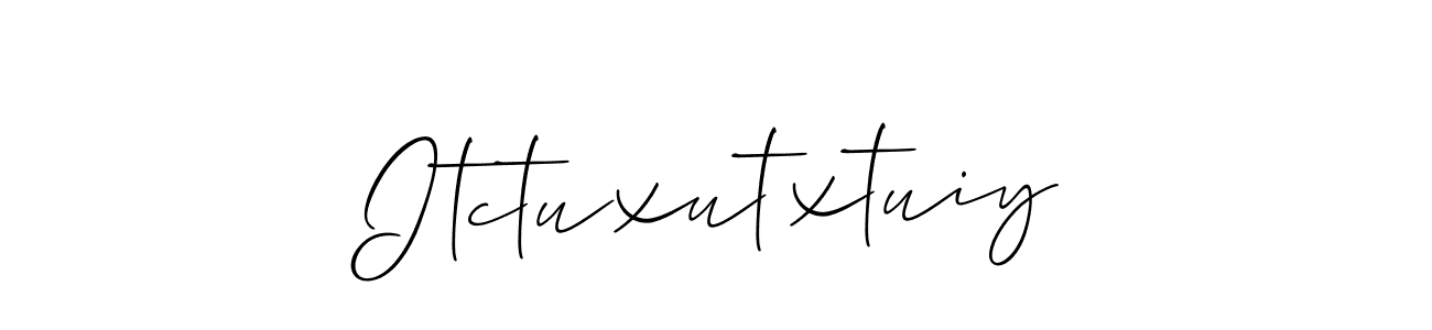 if you are searching for the best signature style for your name Itctuxutxtuiy. so please give up your signature search. here we have designed multiple signature styles  using Allison_Script. Itctuxutxtuiy signature style 2 images and pictures png