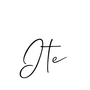 Also we have Ite name is the best signature style. Create professional handwritten signature collection using Allison_Script autograph style. Ite signature style 2 images and pictures png