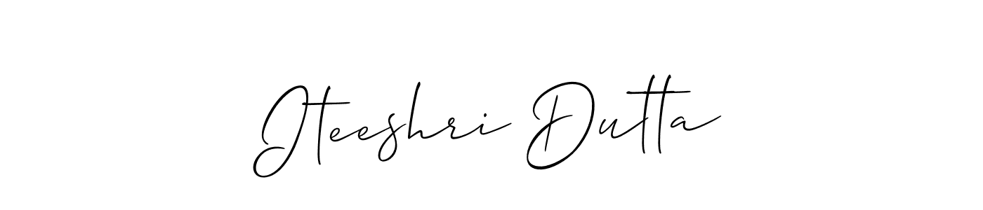 Create a beautiful signature design for name Iteeshri Dutta. With this signature (Allison_Script) fonts, you can make a handwritten signature for free. Iteeshri Dutta signature style 2 images and pictures png