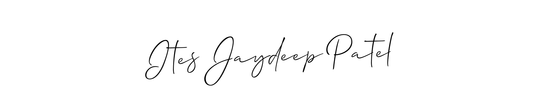 You should practise on your own different ways (Allison_Script) to write your name (Ites Jaydeep Patel) in signature. don't let someone else do it for you. Ites Jaydeep Patel signature style 2 images and pictures png