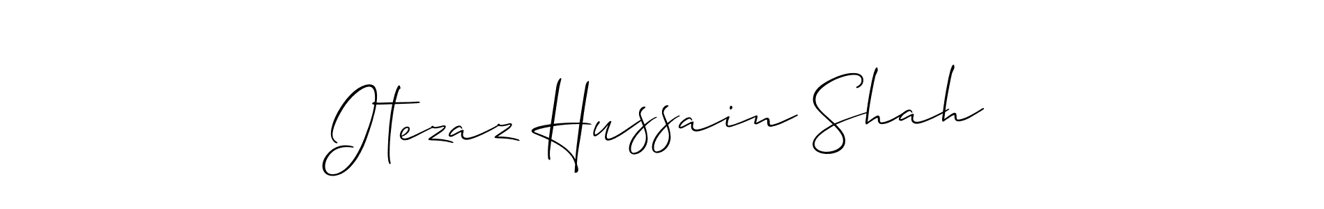 Design your own signature with our free online signature maker. With this signature software, you can create a handwritten (Allison_Script) signature for name Itezaz Hussain Shah. Itezaz Hussain Shah signature style 2 images and pictures png