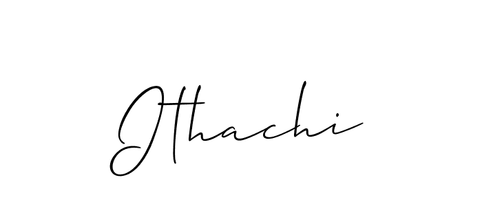 How to make Ithachi signature? Allison_Script is a professional autograph style. Create handwritten signature for Ithachi name. Ithachi signature style 2 images and pictures png