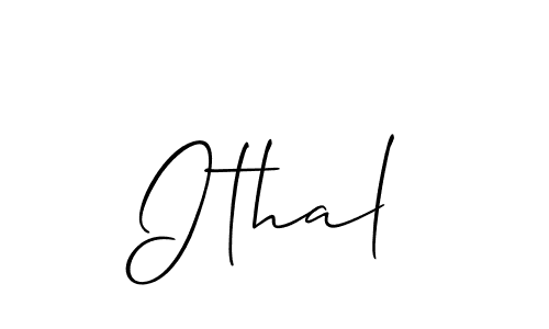 How to make Ithal signature? Allison_Script is a professional autograph style. Create handwritten signature for Ithal name. Ithal signature style 2 images and pictures png