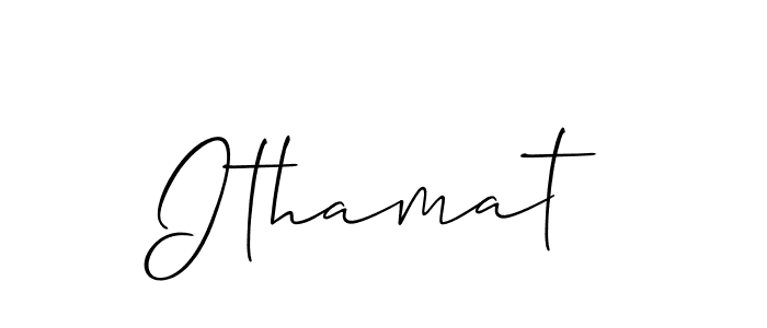 It looks lik you need a new signature style for name Ithamat. Design unique handwritten (Allison_Script) signature with our free signature maker in just a few clicks. Ithamat signature style 2 images and pictures png