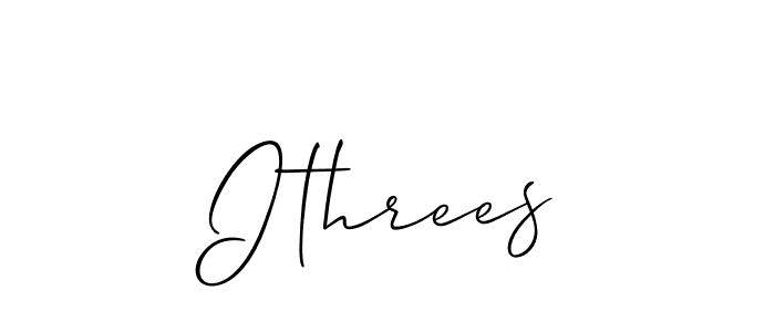 How to make Ithrees signature? Allison_Script is a professional autograph style. Create handwritten signature for Ithrees name. Ithrees signature style 2 images and pictures png