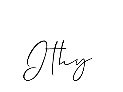 Create a beautiful signature design for name Ithy. With this signature (Allison_Script) fonts, you can make a handwritten signature for free. Ithy signature style 2 images and pictures png