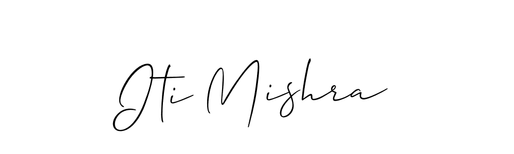Similarly Allison_Script is the best handwritten signature design. Signature creator online .You can use it as an online autograph creator for name Iti Mishra. Iti Mishra signature style 2 images and pictures png