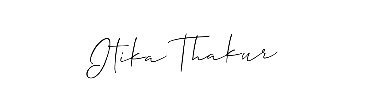 Also You can easily find your signature by using the search form. We will create Itika Thakur name handwritten signature images for you free of cost using Allison_Script sign style. Itika Thakur signature style 2 images and pictures png