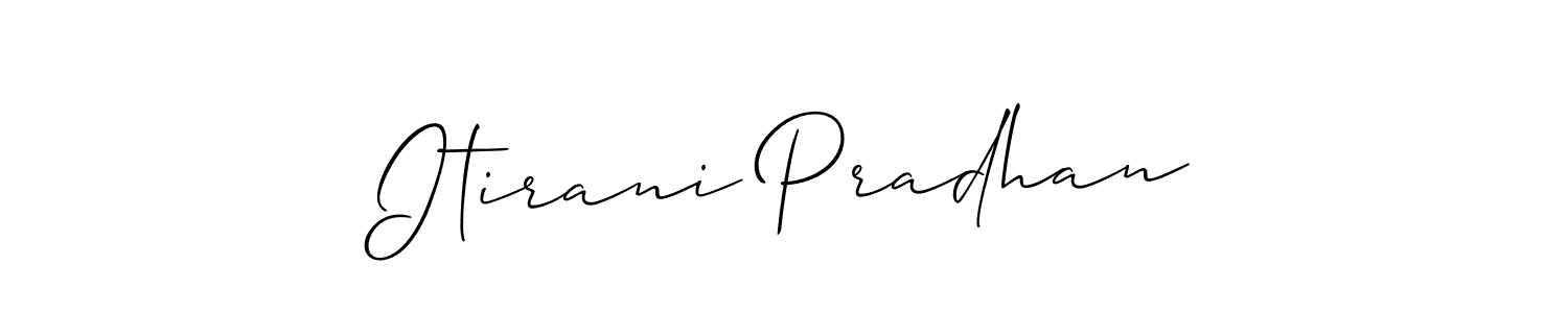 You can use this online signature creator to create a handwritten signature for the name Itirani Pradhan. This is the best online autograph maker. Itirani Pradhan signature style 2 images and pictures png
