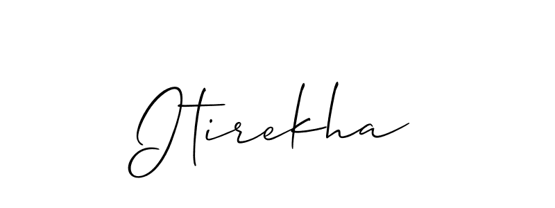 Make a beautiful signature design for name Itirekha. With this signature (Allison_Script) style, you can create a handwritten signature for free. Itirekha signature style 2 images and pictures png