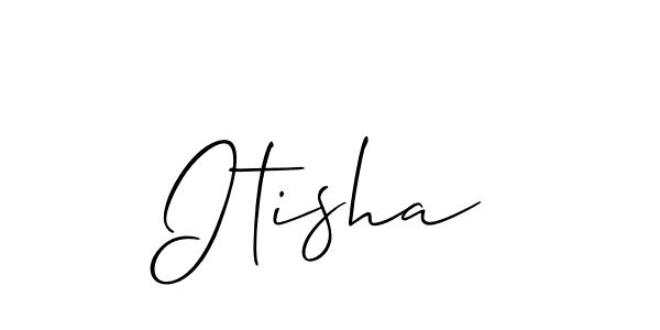 How to make Itisha name signature. Use Allison_Script style for creating short signs online. This is the latest handwritten sign. Itisha signature style 2 images and pictures png