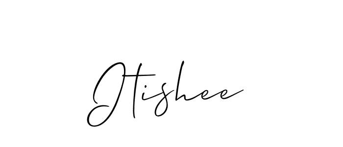 Create a beautiful signature design for name Itishee. With this signature (Allison_Script) fonts, you can make a handwritten signature for free. Itishee signature style 2 images and pictures png